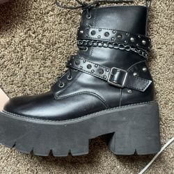 Women’s Black Edgy Goth Boots