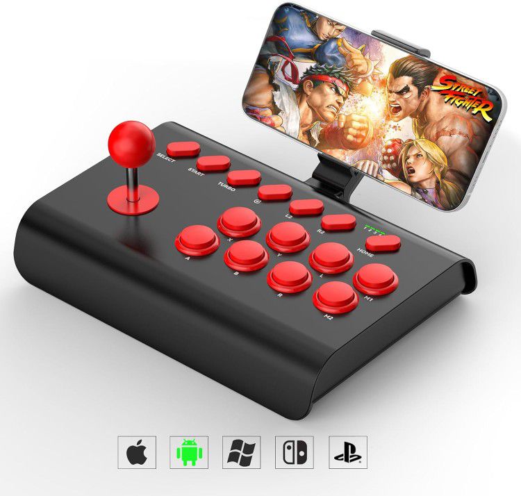 arVin Wireless Arcade Fight Stick Joystick Controller

