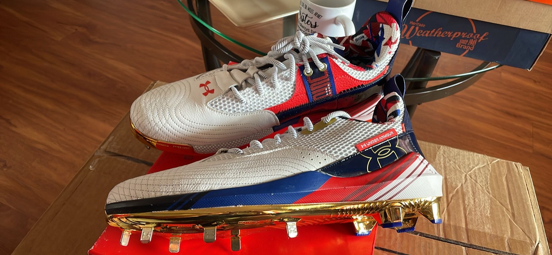 MENS UNDER ARMOUR HARPER 7 LOW ST 'USA' size 14. New