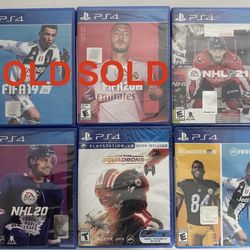 PS4 Sealed Games — NHL 20, NHL 21, Star Wars Squadrons & Madden 19