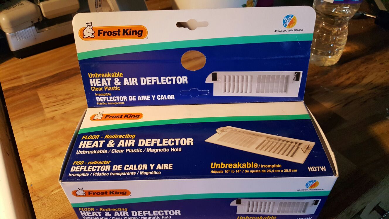 Brand new in box heat and air deflector