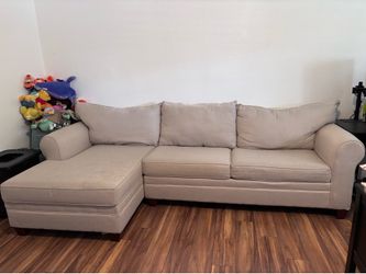 Laurel Beige 118'' 2 Piece Left Arm Facing Chaise Sectional