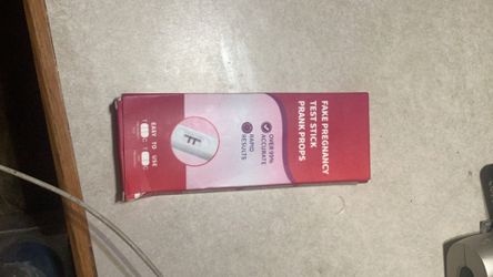 Practical joke fake pregnancy test.