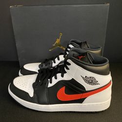 Jordan 1 Mid Black Chile Red DS Size 12
