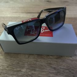 RAY-BAN INVERSNESS RB2191 TRANSPARENT BLACK WITH BLUE GRADIENT LENS 🔥