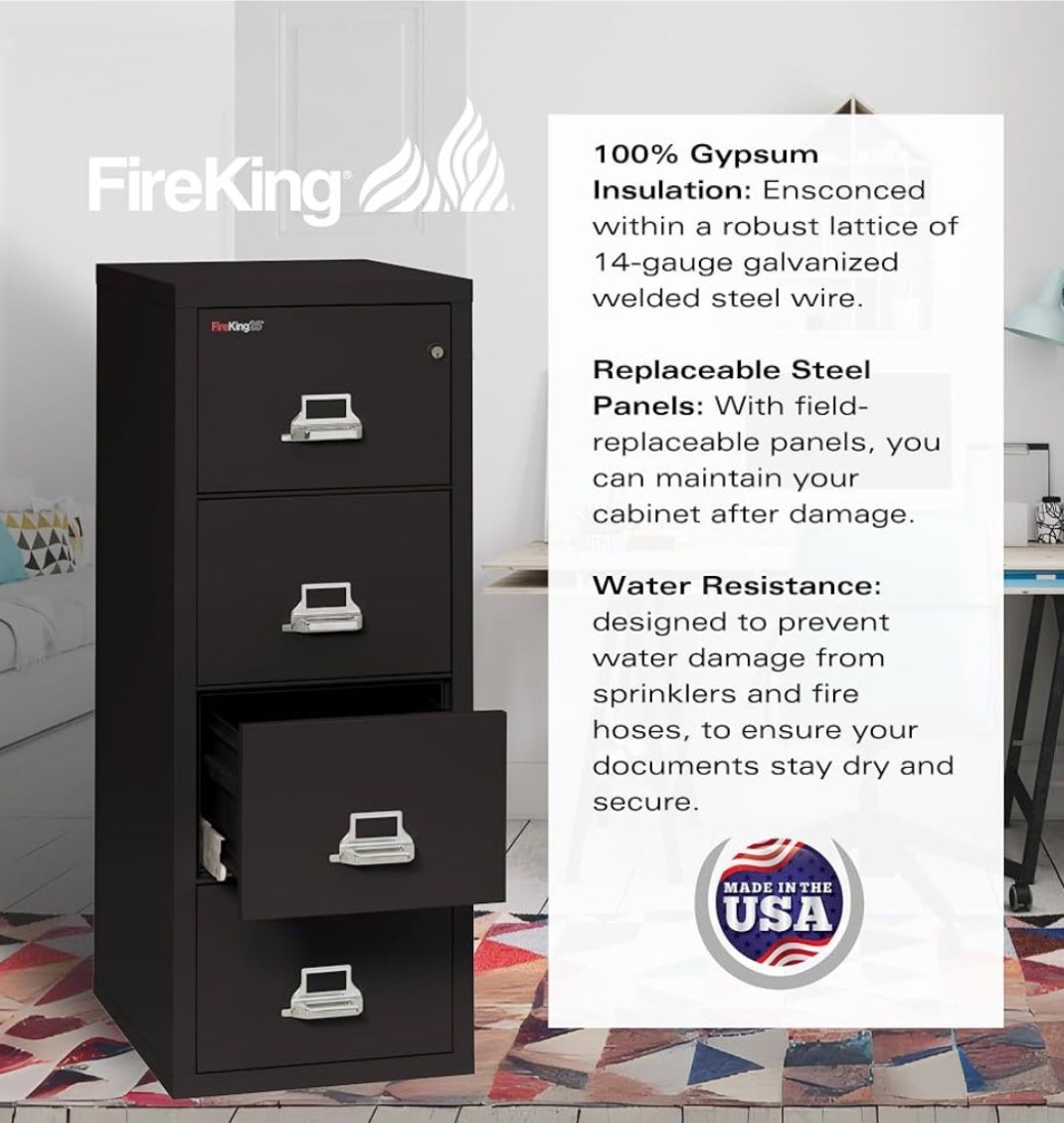Fire Safe File Cabinet!! FireKing Vertical 4 Drawer