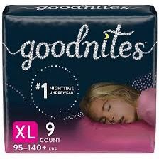 Size Xl Goodnites Diapers