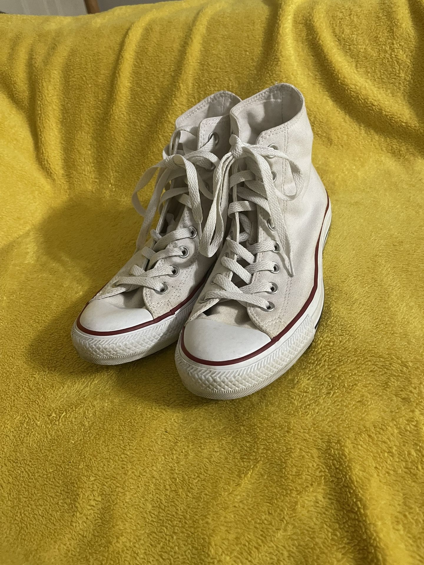 All White Converse, All Stars size 9