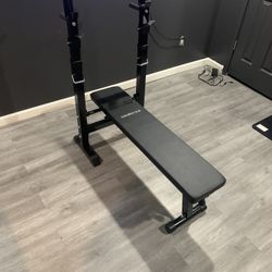 Brand New Bench Press w/ Rack & Dip Bars – Home Gym Setup