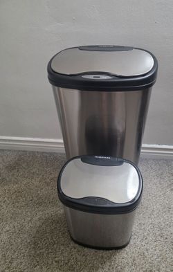 Ninestars Automatic Trash Cans – Stainless Steel (Set of 2)