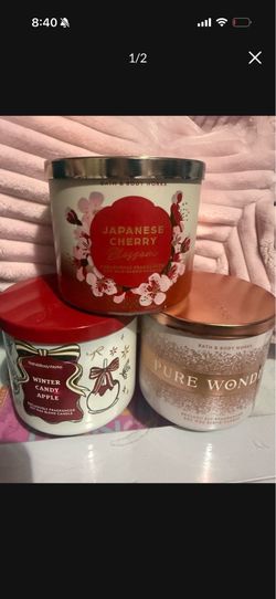 Bath and body works 3wicked candles