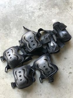 black knee guards elbow hand guard set safety gear youth