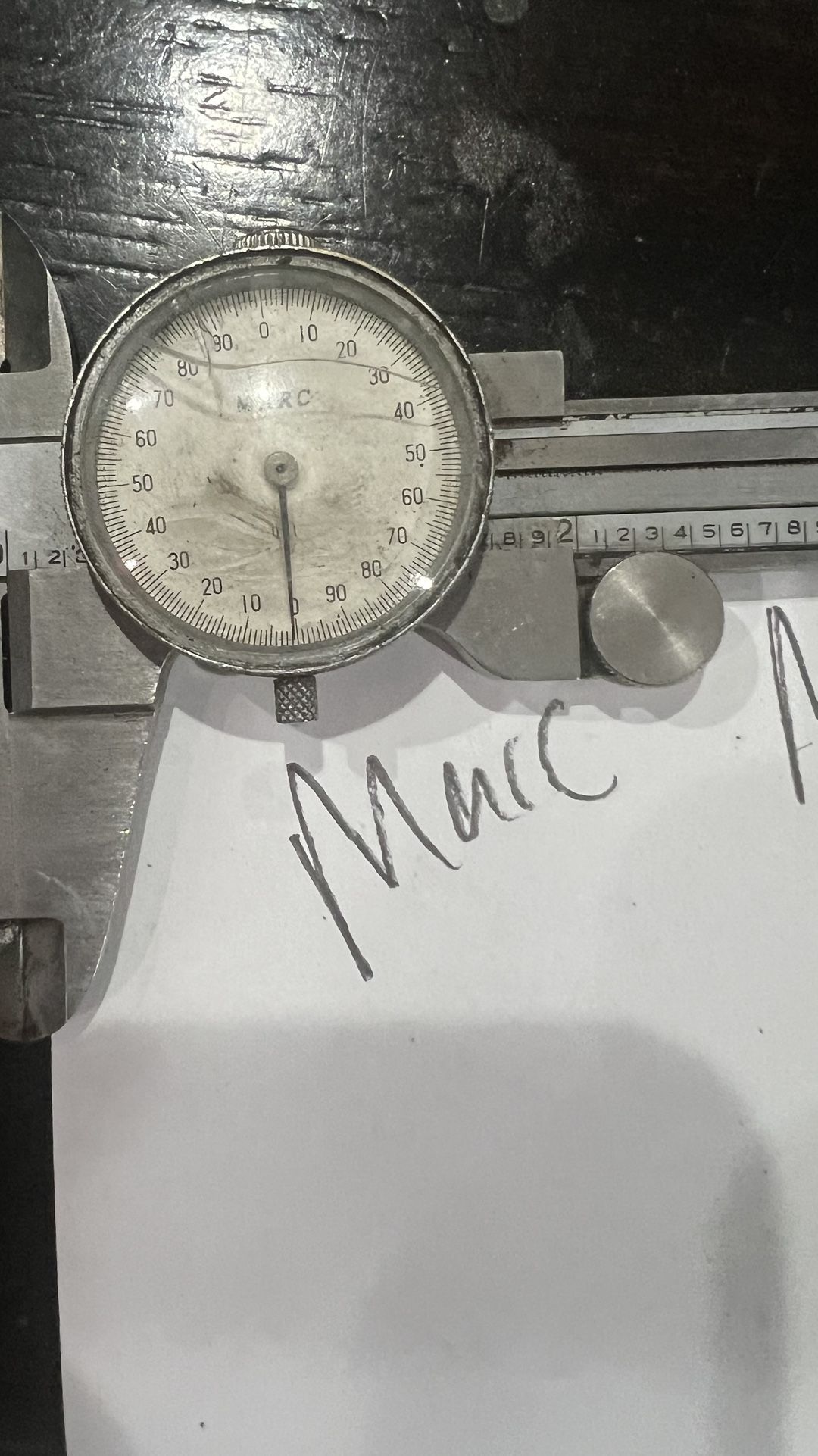 Marc 6” Dial Caliper - Madey in Japan No Case Bulb Scratched