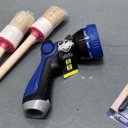 Car Cleaning Bundle – Brushes + Copper Bullet Hose Nozzle