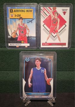 (3) 2024-25 NBA Hoops - MATAS BUZELIS Arriving Now, Tribute & Ubowman 1st Bowman 2023 