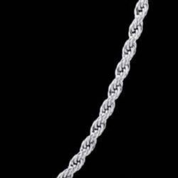 2025 NEW ** ITALY CLASSIC 30 INCHES (925) Sterling Silver Rope Chain Necklace Solid Silver Chain Italy.