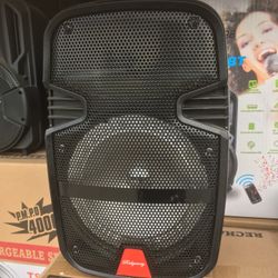 Eight Inch Rechargeable Bluetooth Speaker/aux/fm/USB And SD Port/microphone For Karaoke/brad New!!