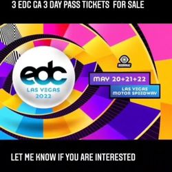 3EDC GA 3 DAY PASS TICKETS 