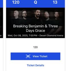 Breaking Benjamin Phoenix Concert Tix