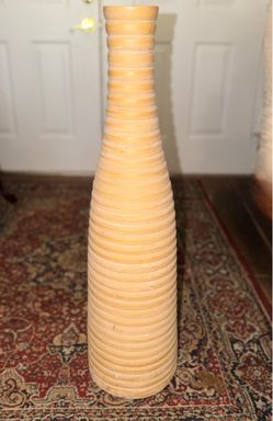 Tall Ribbed Ceramic Floor Vaseβ 36β
