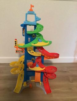 Fisher Price Little People 3 Feet CITY SKYWAY RACE TRACK TOWER