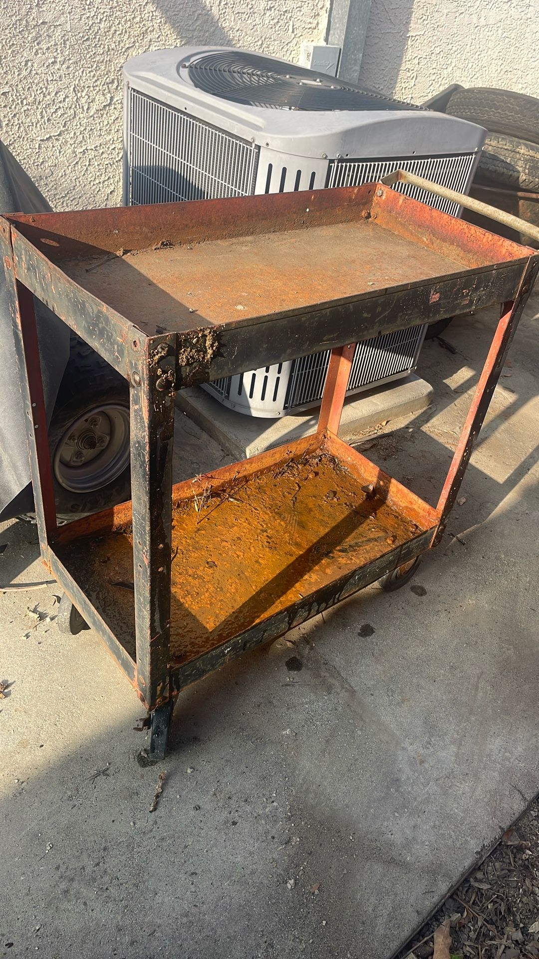 Metal Rolling Cart ( Needs Little Tlc) Heavy Duty