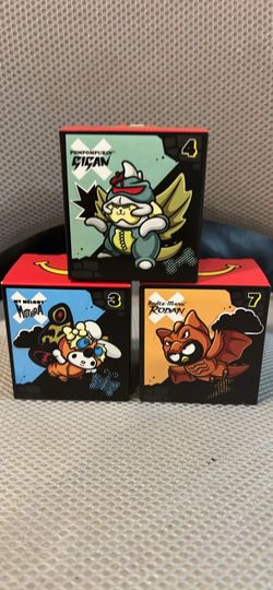 McDonald's Sanrio x Godzilla Happy Meal Toys Set of 3