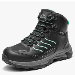 NORTIV 8 Women's Waterproof Hiking Boots Outdoor Trekking Mid Backpacking Mountaineering Lightweight Boots