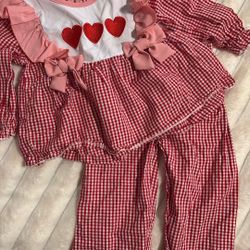 Baby Girl Valentines Outfit 