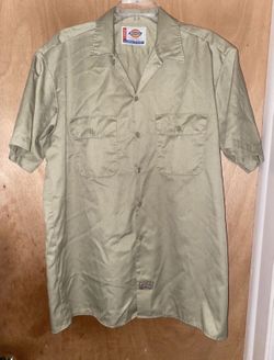Large Tan Dickie Short Sleeve Shirt $10