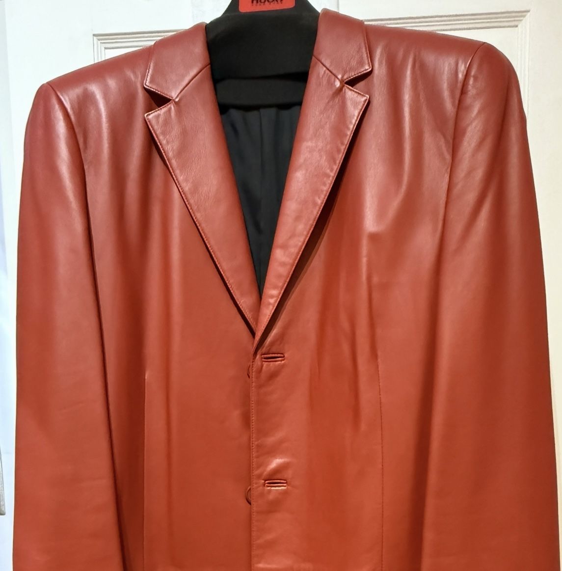 Mens HUGO BOSS RED GenuineLeather Blazer Style Jacket/ Sport coat Size L