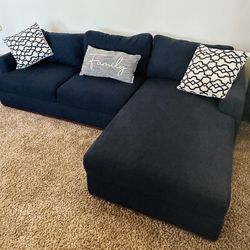 Navy blue Sofa w/Storage