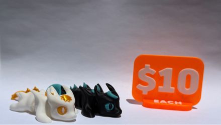 3D Printed Articulated Dragons | Moon, Sun | Flexible Fidget Toy