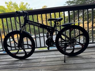 Outroad R-100 Folding Mountain Bike 26” - Like New + Helmet & Lock