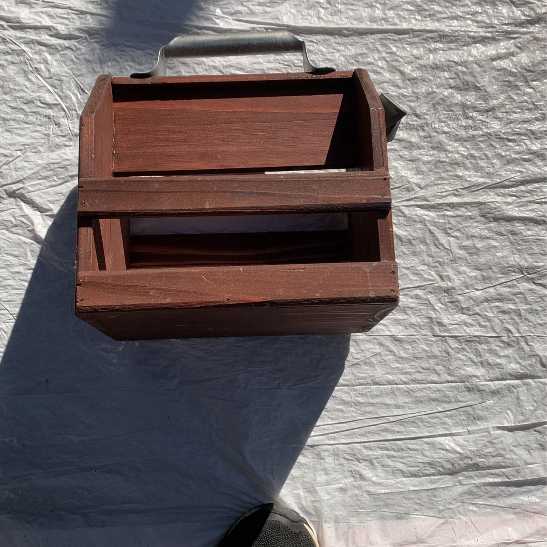 VINTAGE STYLE LARGE WOODEN BEER CRATE BOTTLE HOLDER WITH METAL BOTTLE OPENER *