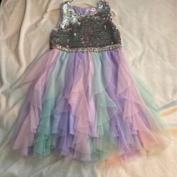 Girl Dress 👗 Birthday…colorful  Size 6