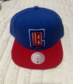 NEW Mitchell & Ness Los Angeles Clippers Blue Red Snapback Hat Cap NBA OSFA NWT
