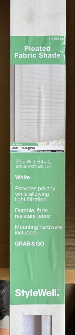 BLOWOUT!!!  White Cordless Pleated window blinds