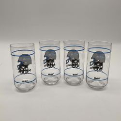 Vintage Seattle Seahawks Mobil Glass Tumblers 16oz