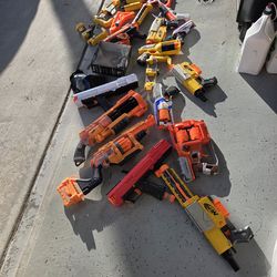 Big lot of used Nerf guns