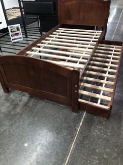Twin Trundled Bed Frame Solid Wood New In The Box 