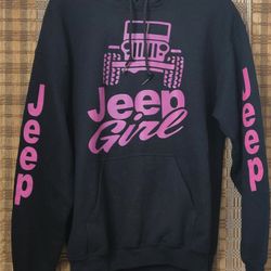 Jeep Girl Hoodie Black with Pink size M