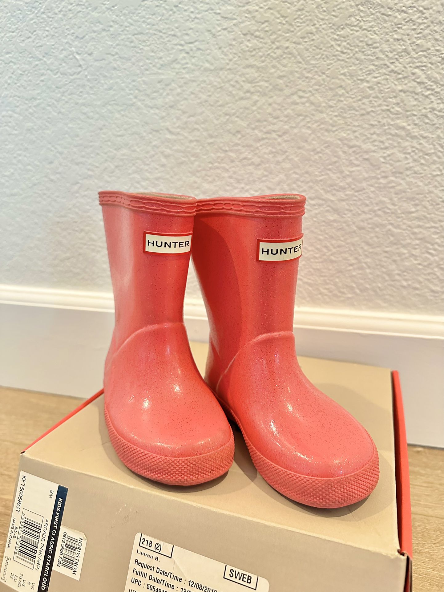 Toddler Girl Hunter Rain Boots Size: US 7 M