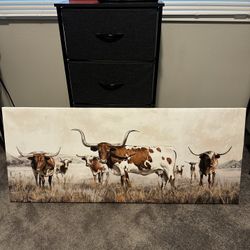 48x20 Longhorn Canvas