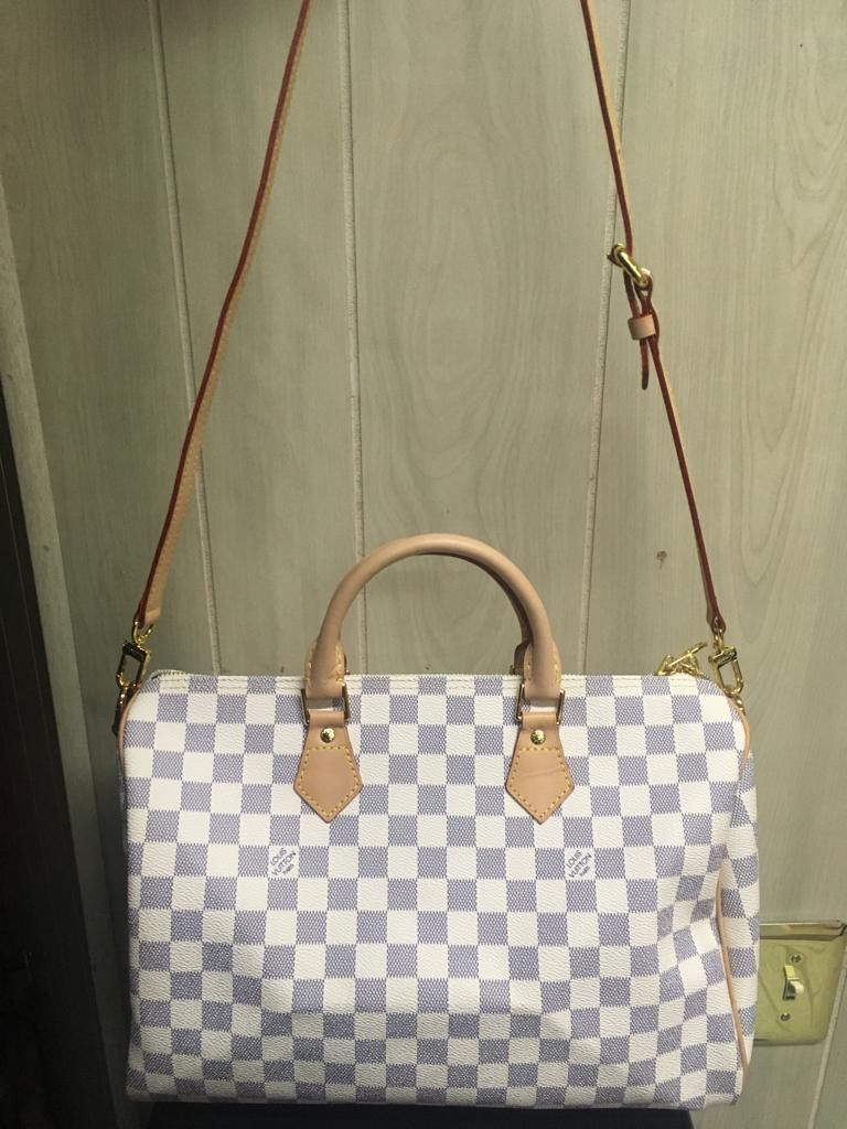 Louis Vuitton Speedy 35 Bandoulier Damier Azur Bag Replica