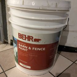 5 gal. White Exterior Barn and Fence Paint