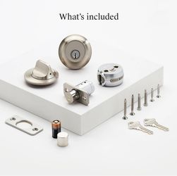 Level Lock Smart Lock, Keyless Entry, Smartphone Access, Bluetooth Enabled, Works with Apple HomeKit - Satin Nickel
