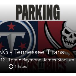 Tampa Bay Buccaneers Vs Tennessee Titans PARKING