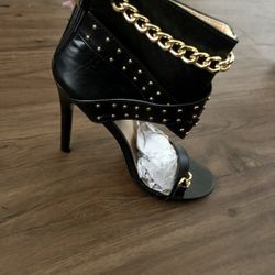 Black and Gold Heels