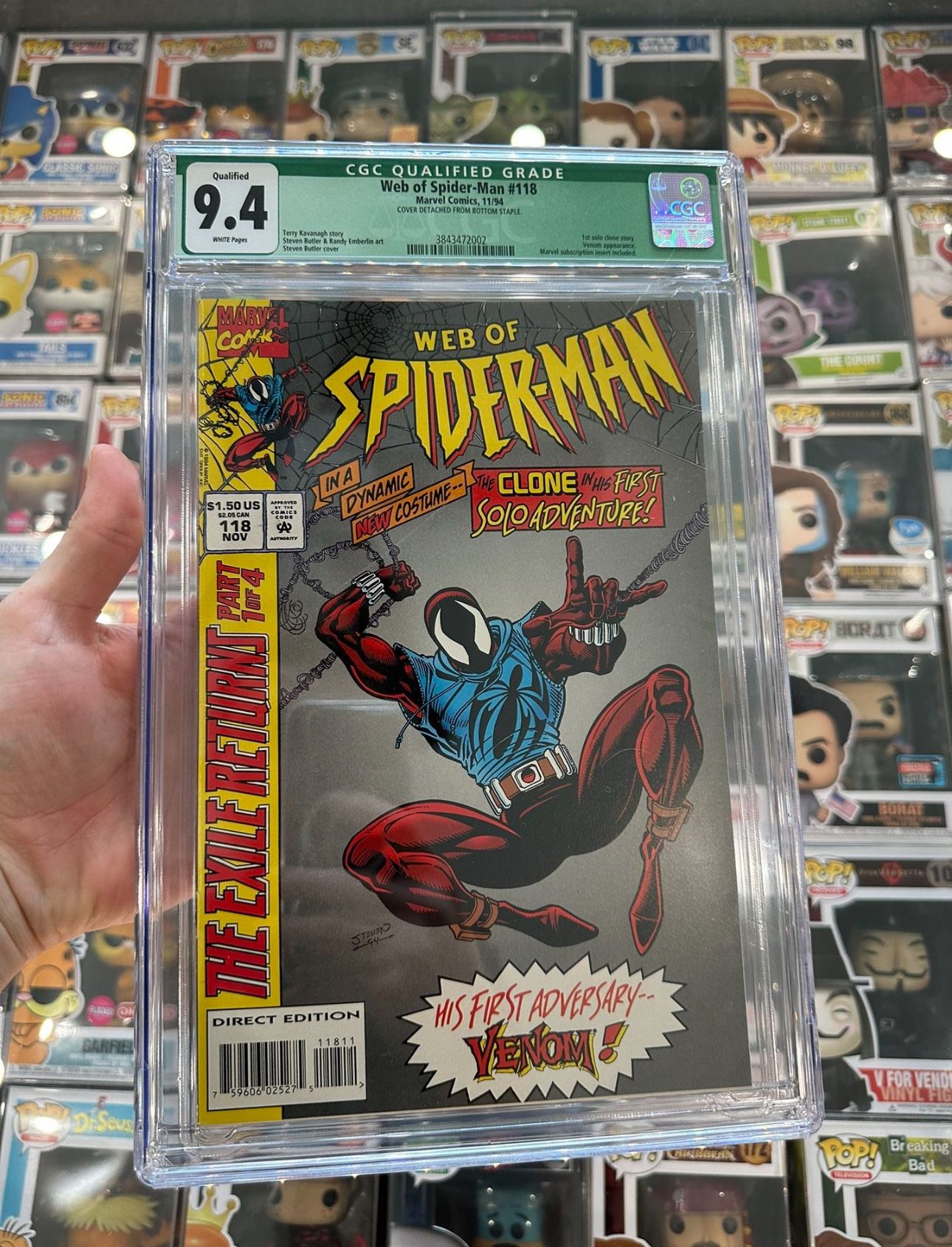 WEB OF SPIDER-MAN #118 CGC 9.4 - 1st Solo Clone Story - 1st Scarlet Spider